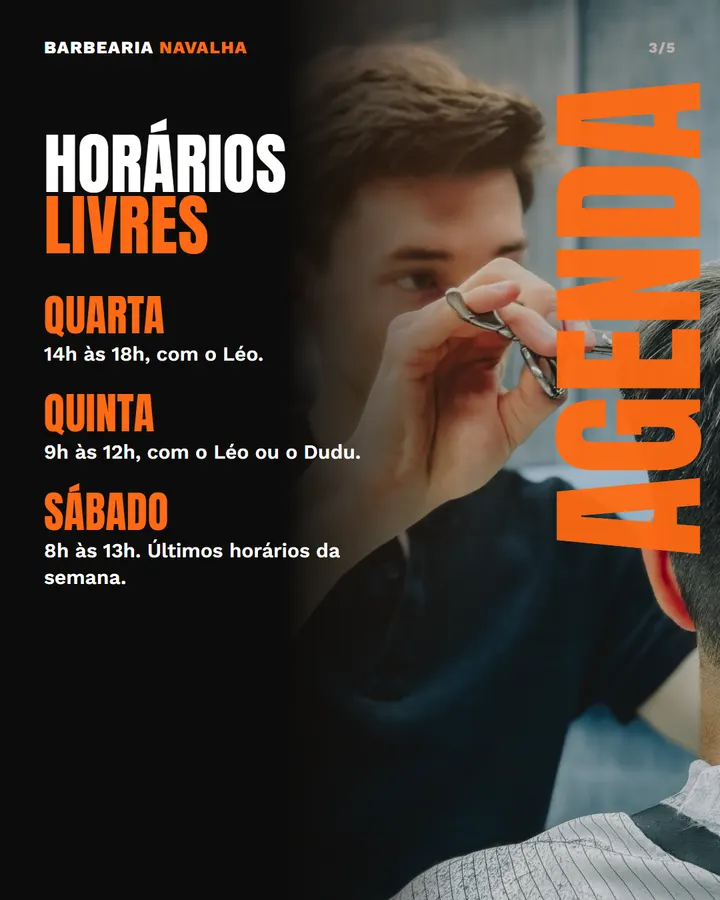 Slide 3 de 6 do modelo Agenda aberta