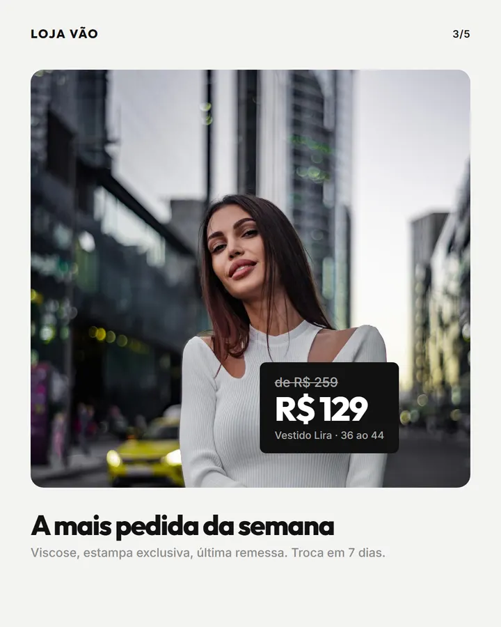 Slide 3 de 5 do modelo Liquidação