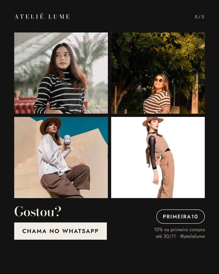 Slide 5 de 5 do modelo Look do dia