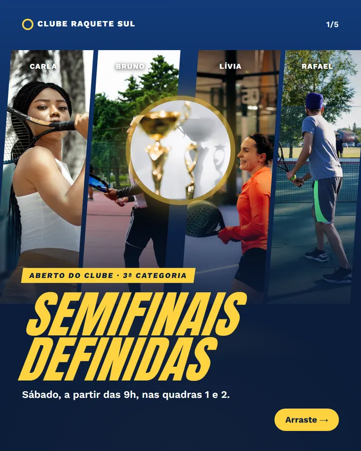 Slide 1 de 5 do modelo Notícia esportiva