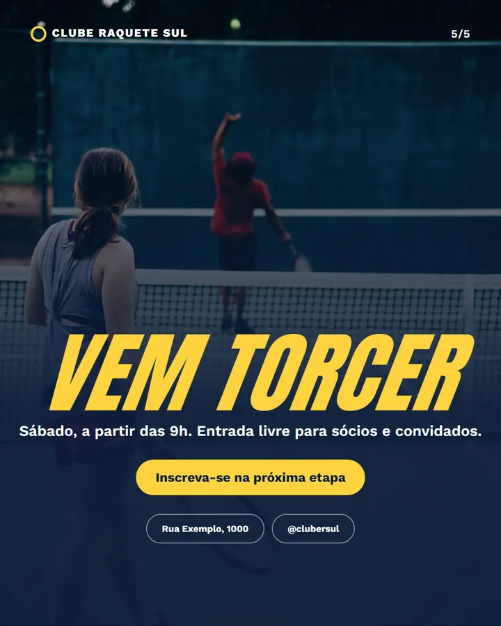 Slide 5 de 5 do modelo Notícia esportiva