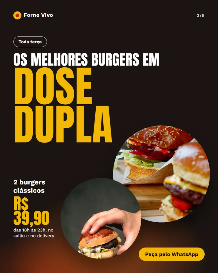 Slide 3 de 5 do modelo Oferta de comida