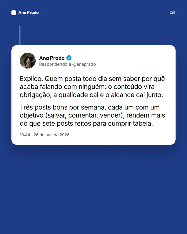 Slide 2 de 5 do modelo Tweet